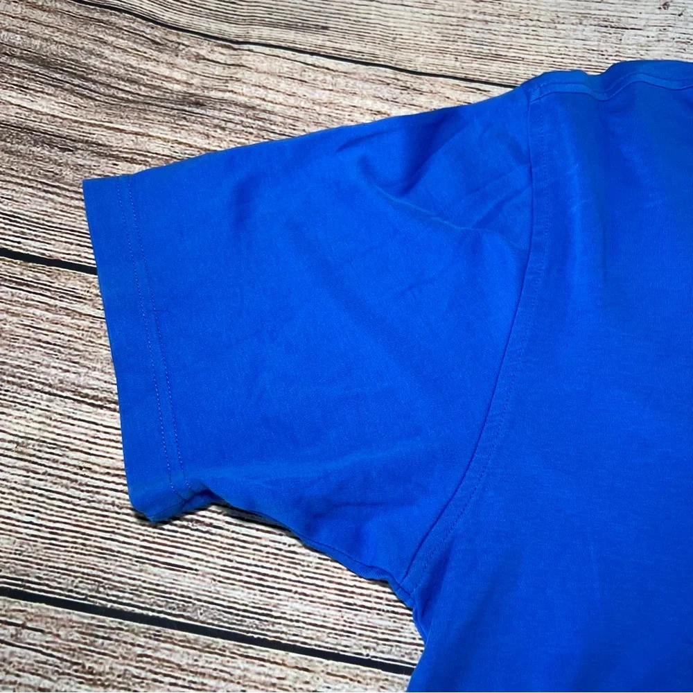 Alan Flusser Golf Performance Polo Blue‎ Collared Short Sleeve Men’s Size XL